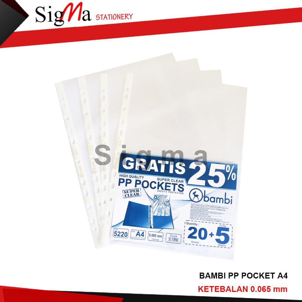 

Plastik Pouch / PP Pocket A4 BAMBI 5220 (Pack)