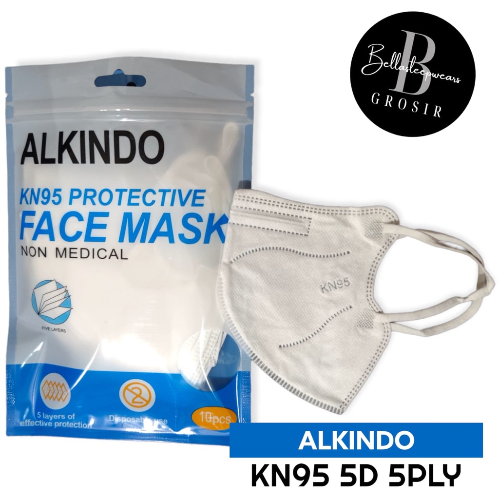 NEW 5D KN95 ALKINDO - MASKER ALKINDO KN95 5PLY 5D ORIGINAL FACE MASK ORIGINAL BRANDS