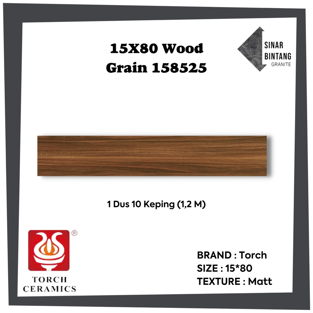 Granit 15X80 | Granit Lantai Wood Grain 158525 TORCH