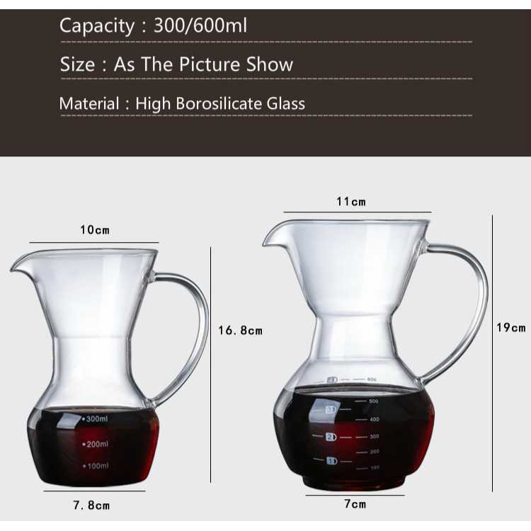 LOULONG Coffee Maker Pot V60 Teko Kopi Barista + Filter - KT