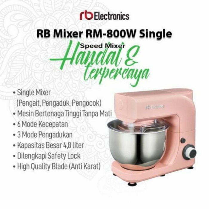 RB Electronic RM 800W 4,8L Standing Mixer Berdiri Adonan Roti