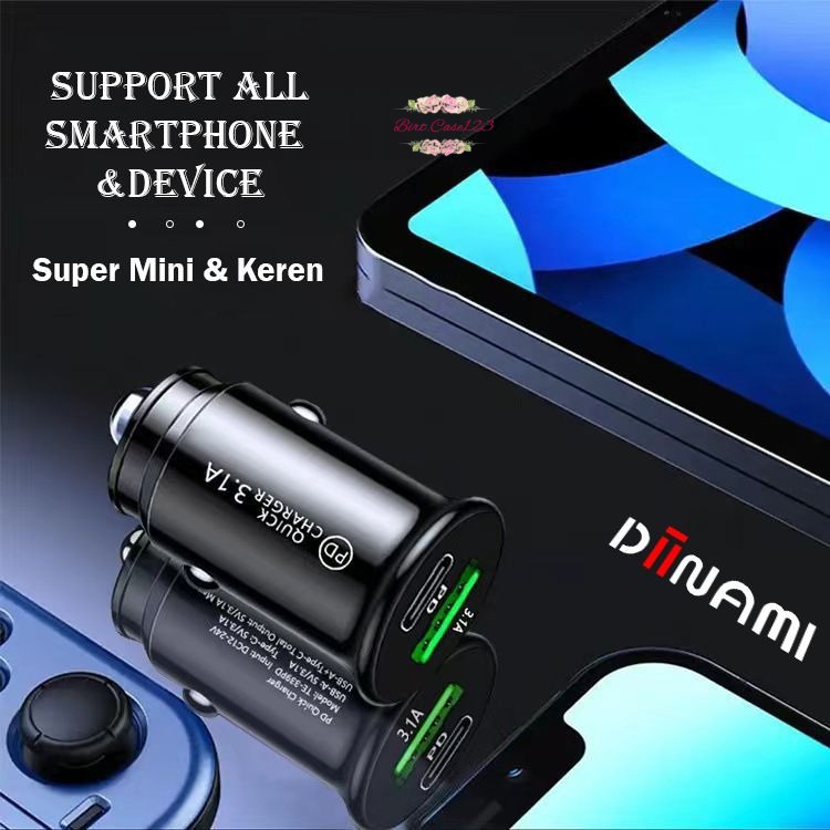 BM078 Saver Cashan mobil original DIINAMI C17 dual usb qualcom 6A Samsung oppo xiaomi iPhone Vivo BC2954