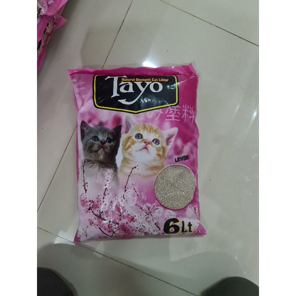 Pasir kucing wangi gumpal Tayo 6 liter