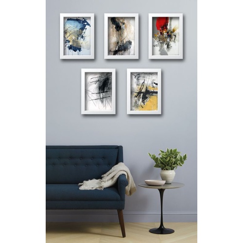 walldecor frame fiber minimalis putih poster abstract&vintage