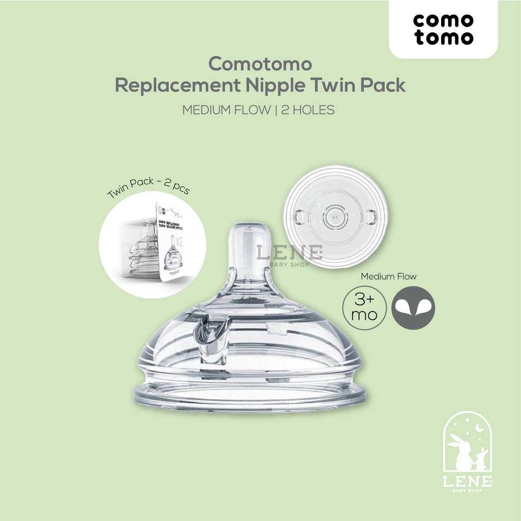 Comotomo Replacement Nipple Twin Pack – Botol Susu Bayi