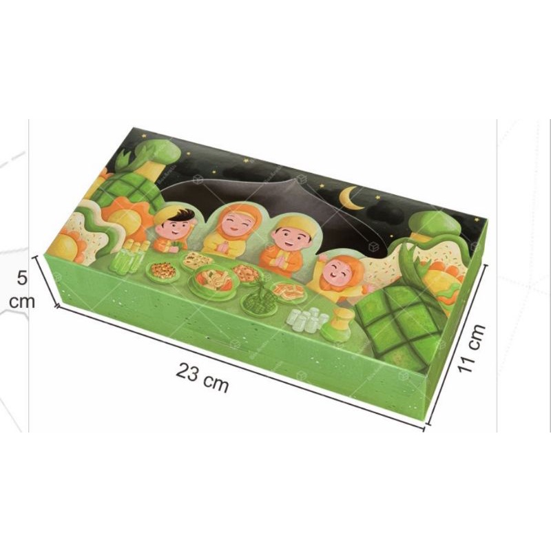 

[3pcs] Box Kue Lebaran Laminasi Uk. 23x11x5