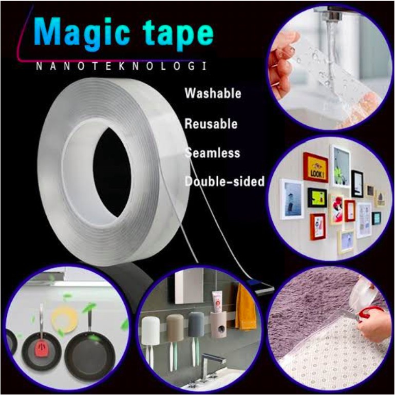 

( KITTY ) - TERMURAH Magic Tape 1M - Double Tape - Solasi 2 sisi