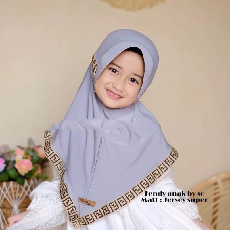 Jilbab Anak Serut Fendi / Hijab Anak FF