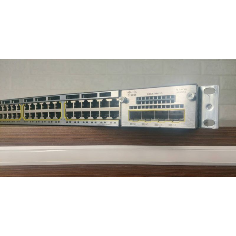 Cisco WS-C3750X-48T- S 3750-X 48 Port Ethernet Gigabit L3 Switch 2 x PSU Second Berkualitas