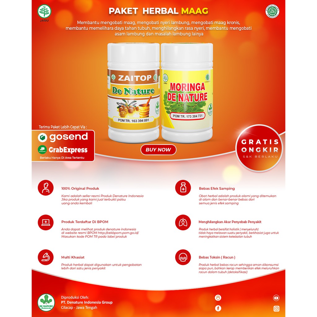 

Obat Asam Lambung Ampuh - Refluks - Gerd - Dispepsia - Gastroparesis Herbal Alami Moringa Zaitop COD