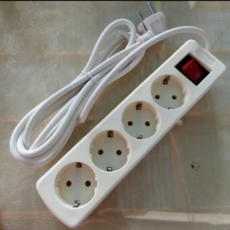 Stop Kontak 4 Lubang 4 Meter Bright-G Terminal Listrik