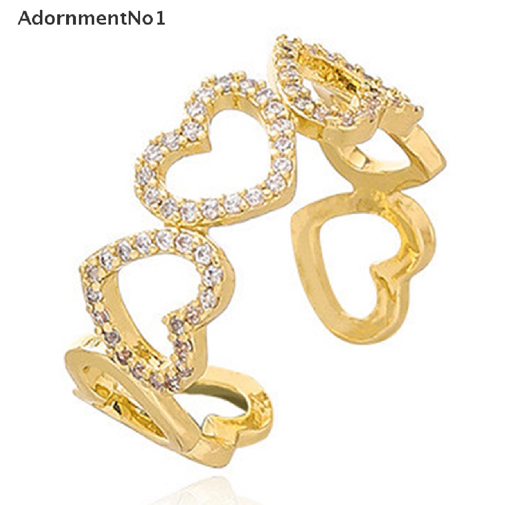 (AdornmentNo1) Cincin Gaya Korea Motif Tulisan Beloved Warna Gold Untuk Perhiasan Wanita / Pernikahan