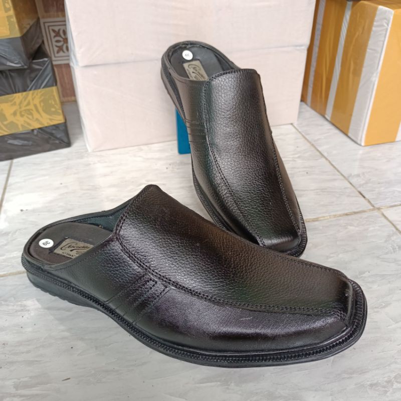 Sepatu sandal kulit asli Selop pria KULIT Asli