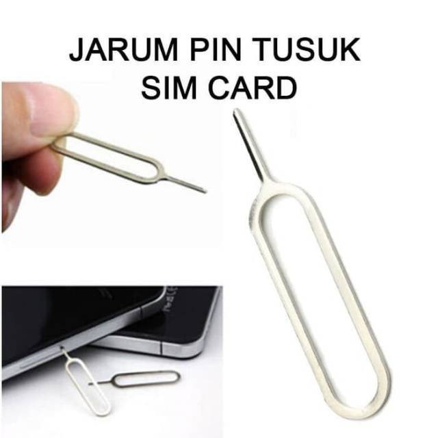 Pin Jarum Sim Card Ejector Tusukan Kartu Simcard Alat Tusuk Pembuka Tray HP Iphone Samsung Xiaomi