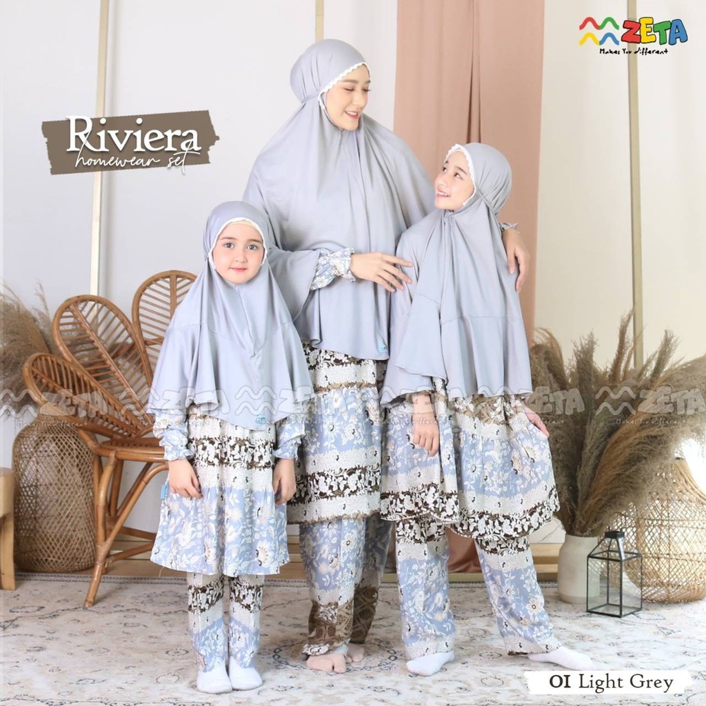 ZETA Set Tunik Riviera Usia 3-13 Tahun & Dewasa