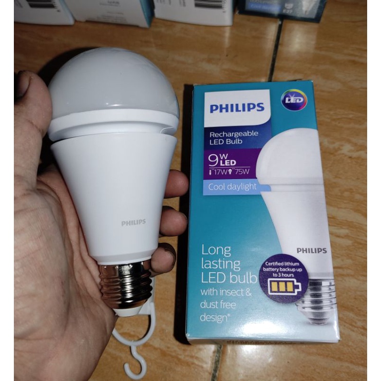 Lampu Led Philips Emergency Rechargeable 9W - Putih