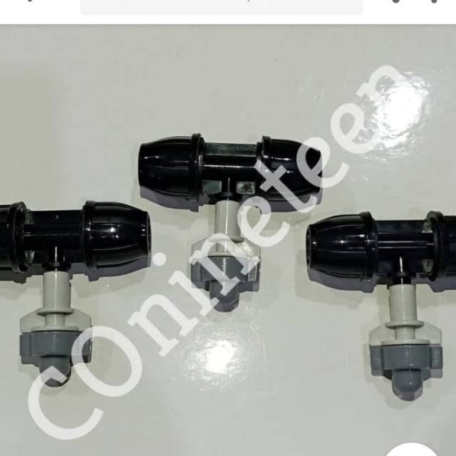 Mist nozzle misting plastik+ nepel tee sprayer plastik