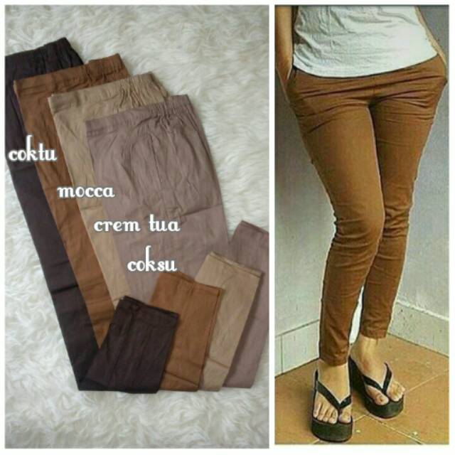 Celana katun street seri coklat 2