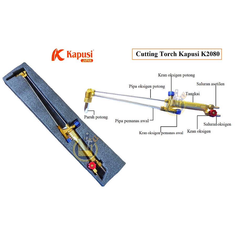 Cutting Torch KAPUSI K2080 Stang Blander Blender Las Potong Cutting Torch Las LPG Belum termasuk mata