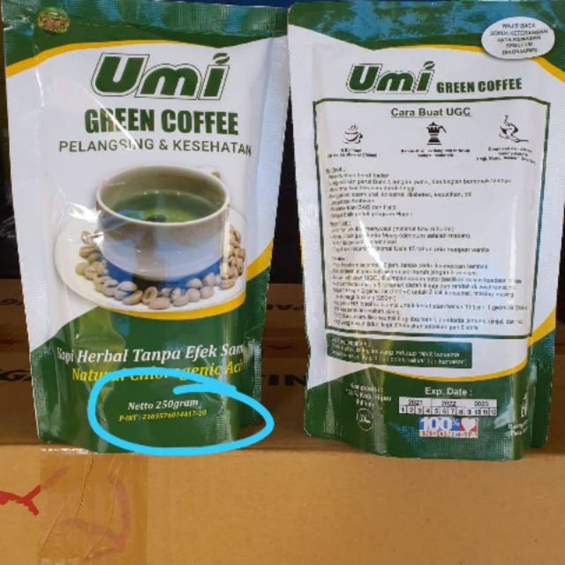 Umi green coffee original 100% Asli