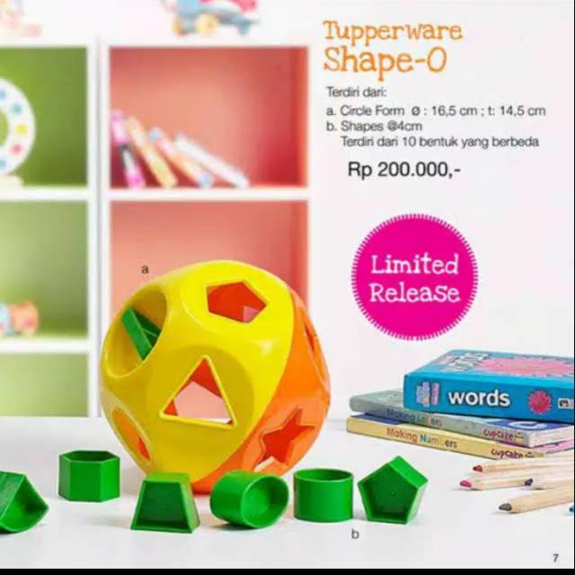 Jual Tupperware shape O Toy/murah/mainan edukasi Shopee Indonesia