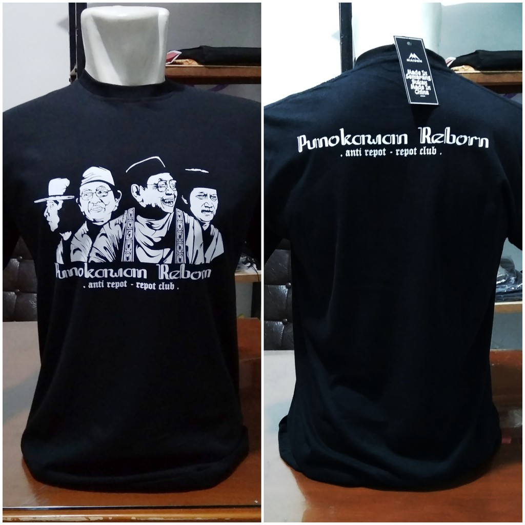 KAOS PUNOKAWAN REBORN BAJU MAIYAH CAK NUN KAOS PRIA SUJIWO TEJO PAKAIAN PRIA GUS MUS GUSDUR TERLARIS