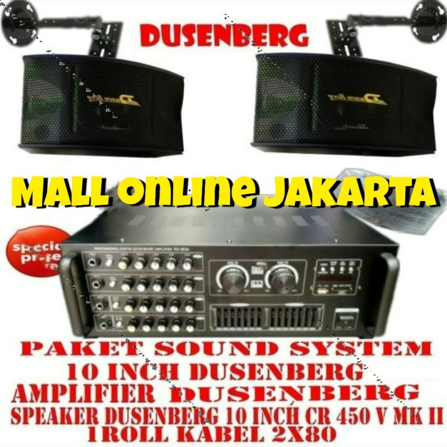 Paket karaoke dusenberg 10 inch sound system original