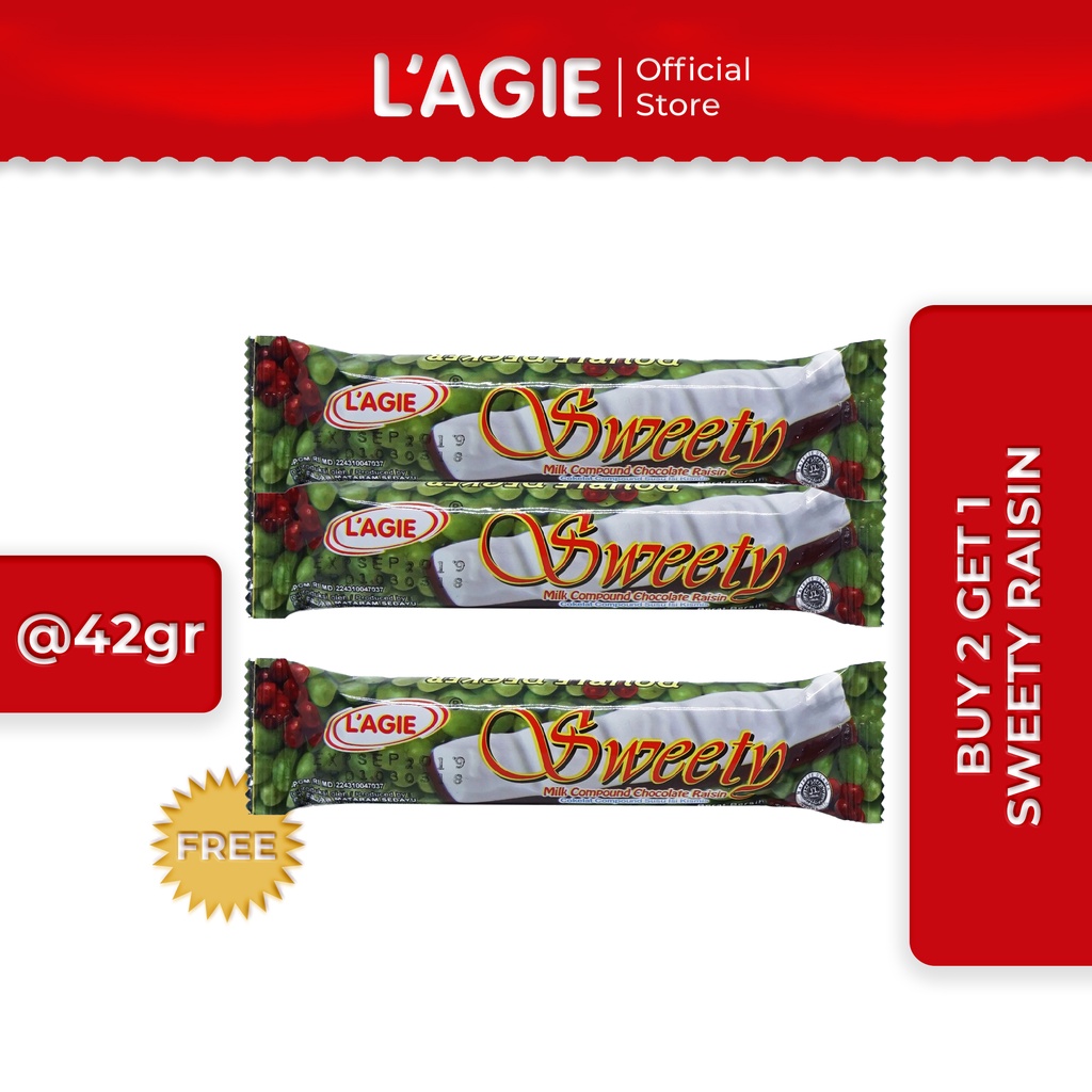 

BUY 2 GET 1 FREE Lagie Coklat Batang Kismis Sweety Raisin @42gr