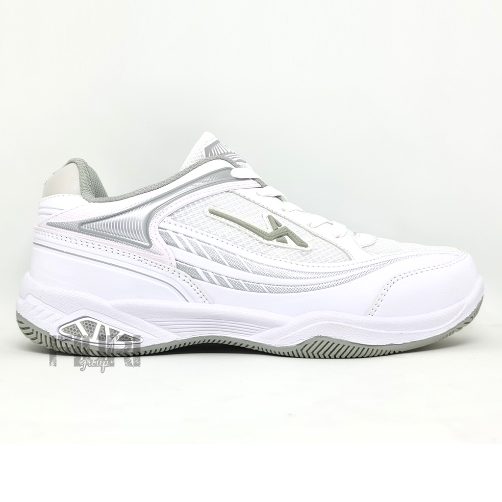 FIURI – Pro ATT Original - BSD 440 PUTIH ABU-ABU 40-43 - Sepatu Kets Pria - Sepatu Sneakers Pria - Sepatu Olahraga Sport  Pria - Sepatu Badminton tekstil - Sepatu Jogging Lari Running Fitness Gym Pria - Sepatu Laki-Laki Cowok - Sepatu Sekolah Bertali