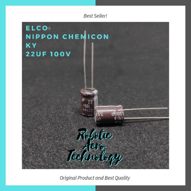 KAPASITOR 22UF 100V ELCO 22UF 100V NIPPON