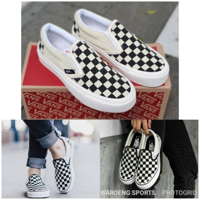 vans white checkerboard shoes