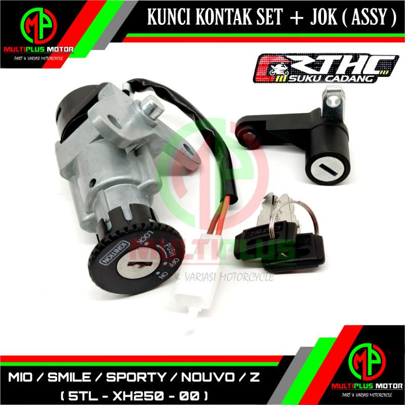 Kunci kontak Key set assy + Kunci jok sadel MIO,MIO SPORTY,MIO SMILE,NOUVO Z