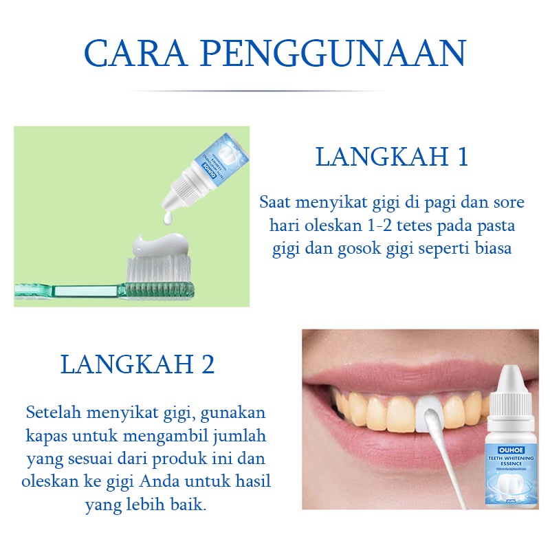 Perawatan Mulut Toothpaste Pemutih gigi Pasta gig Teeth whitening Cairan gigi putih 30ml Menghilangkan noda teh Gigi kuning Plak Napas jernih melindungi gusi Jaga kebersihan mulut