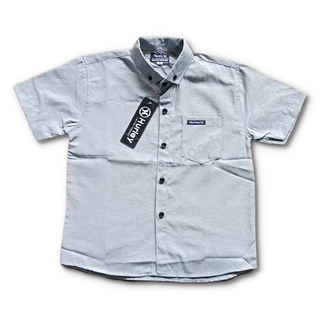 Kemeja Anak Laki Laki Lengan Pendek Warna Abu Abu Kemeja Anak Laki Laki Lengan Pendek Import  Kemeja