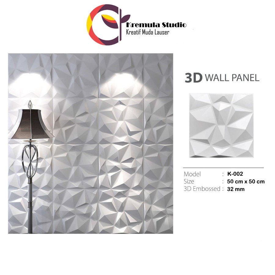 Wallpaper Dinding 3D Panel Gypsum #K-002