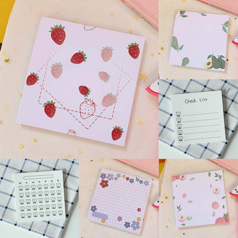 50 Sheets/pc Sticky Note Cartoon Weekly Plan Sticky Notes Memo Pad Stationery School Office Supplies