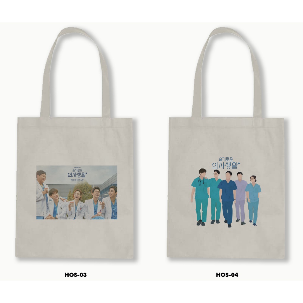 TOTE BAG BLACU - HOSPITAL PLAYLIST /DRAKOR NETFLIX