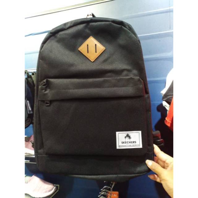 Tas Skechers Black backpack fashion tas punggung tas ransel skechers original