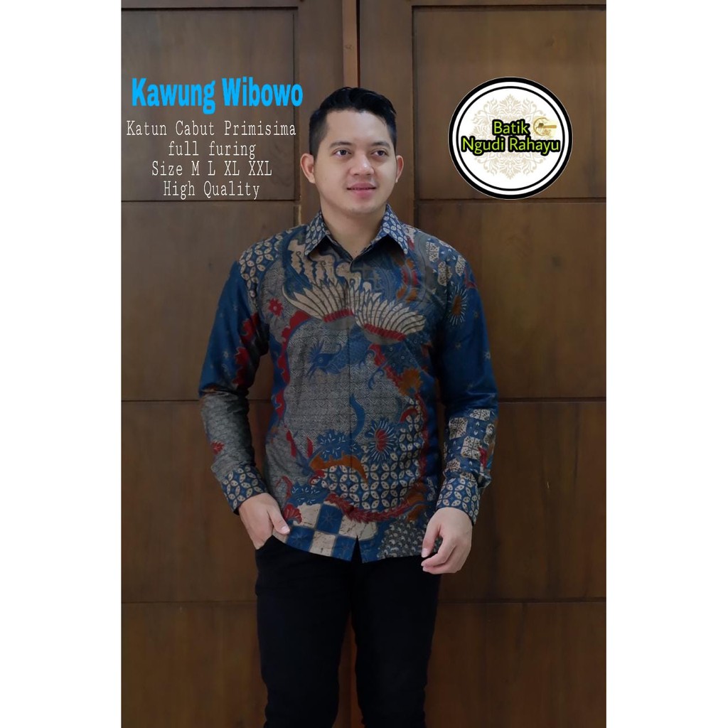 KAWUNG WIBOWO NGUDI RAHAYU ATASAN KEMEJA BAJU BATIK PRIA SOLO LENGAN PANJANG FULL FURING TIRTO UTOMO KRIDO ANGGO WARDOYO MAHKOTA PEKSI SATRIO ANGGORO PARANG LASEM KINASIH SEMAR WIJAYA KUSUMA GURDO TUNGGAL KAWUNG WIBOWO PEKSI KAWUNG KRIDO ANGGO ANGSA BIRU