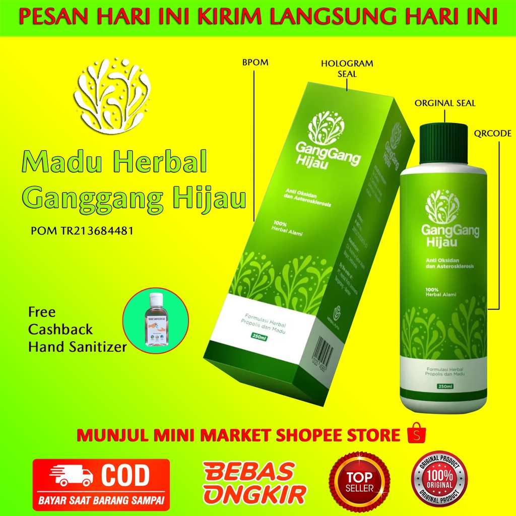 

Madu herbal Ganggang Hijau 100% Asli Obat kolesterol dan Hipertensi