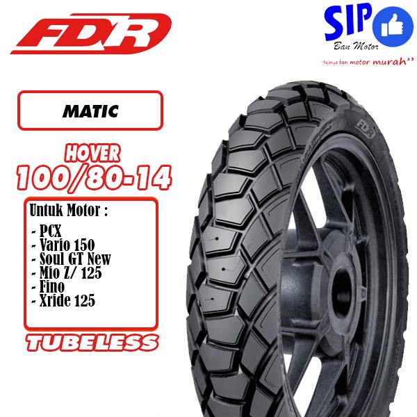 Ban motor matic FDR Hover 100 80 14 Tubeless