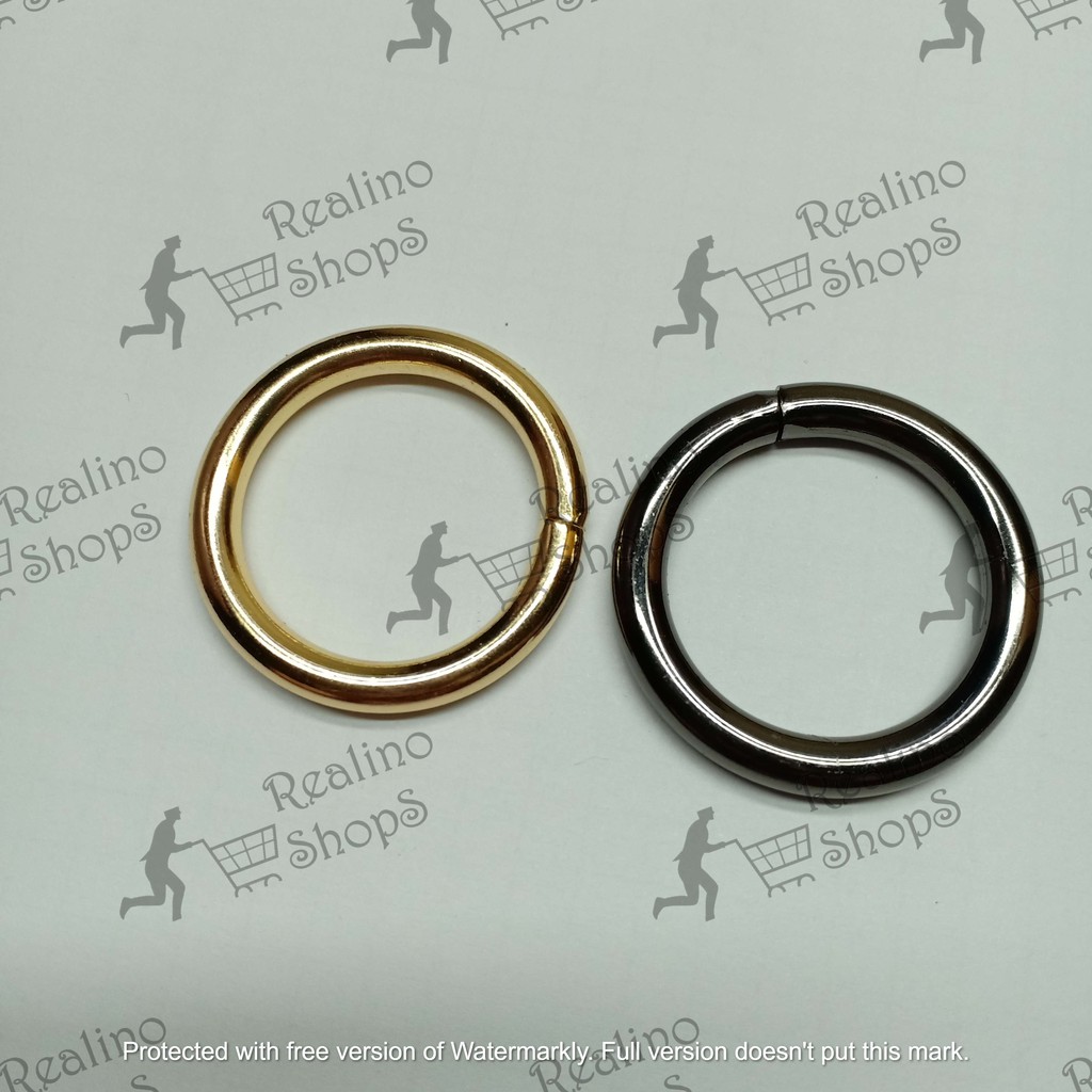 RING BULAT / RING O - 2.5CM BLACK NEKEL (KUALITAS TEBAL)