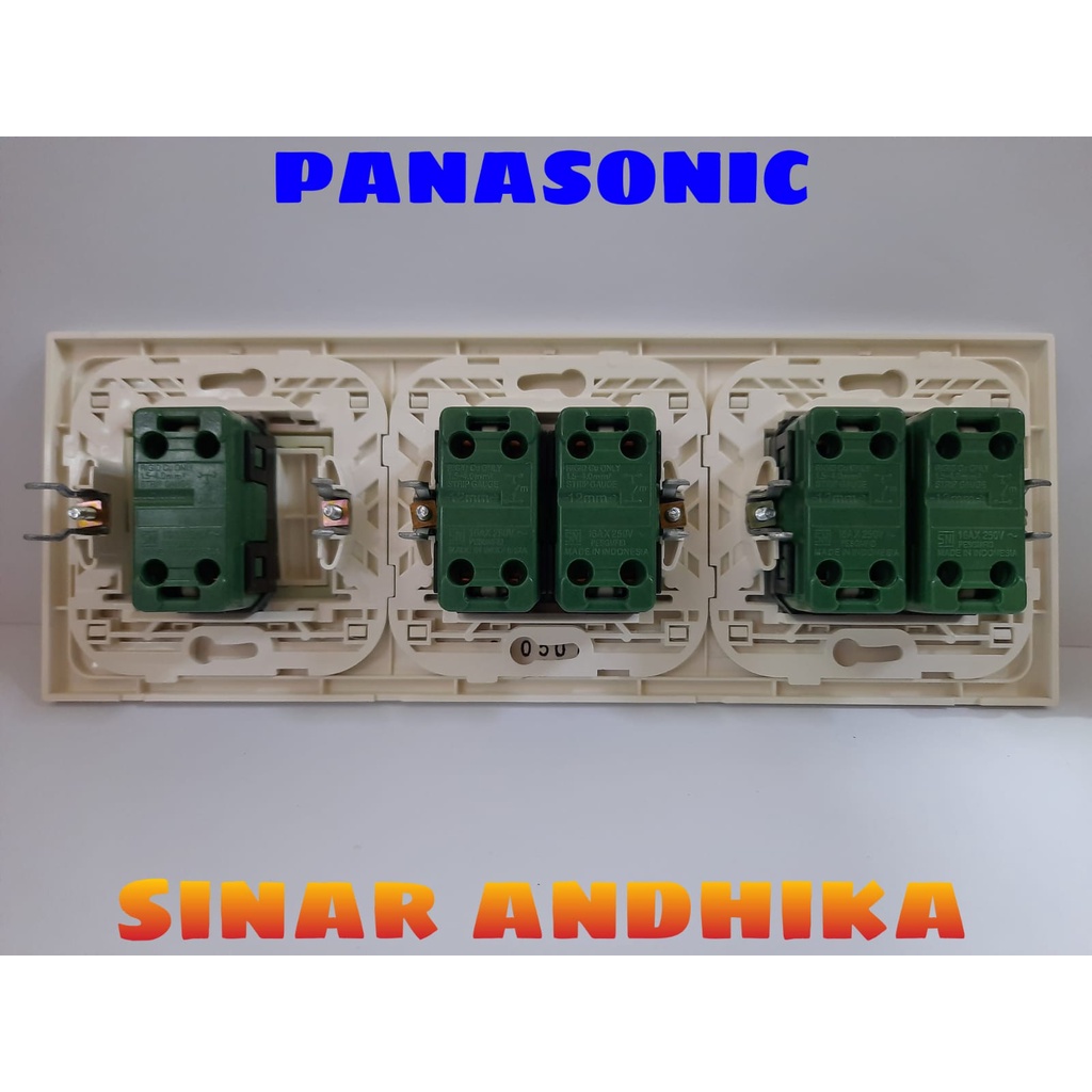 SAKLAR SERI KECIL DOUBLE + ENGKEL LEBAR PUTIH STYLE E PANASONIC WESJ 78069W 313141