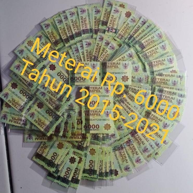 

ボ Meterai Tempel 6000 Tahun 2015,2016.2017,2018,2019,2020,2021Asli (S13) LANGSUNG CHECKOUT 3398 ❁