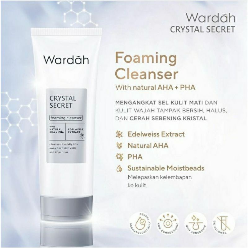 wardah crystal foaming cleanser