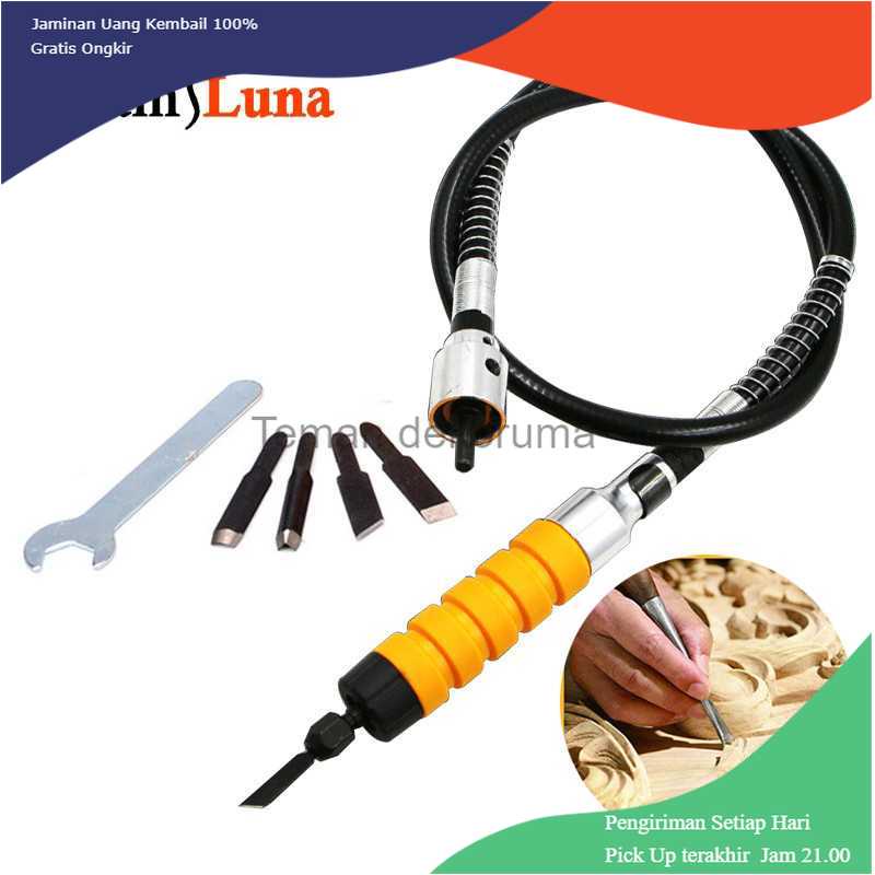 TD-AI02 VamsLuna Alat Ukir Kayu Electric Chisel Wood Carving Tool Set - RI0240