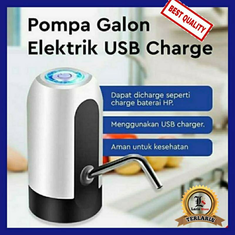 Pompa Air Galon Elektrik Listrik Charge USB / Pompa Dispenser Water Pumb Portable