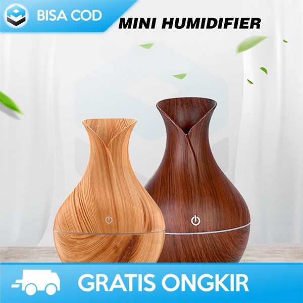 HUMIDIFIER TEKSTUR KAYU ULTRASONIC NO NOISE ORIGINAL BY TAFFWARE MURAH