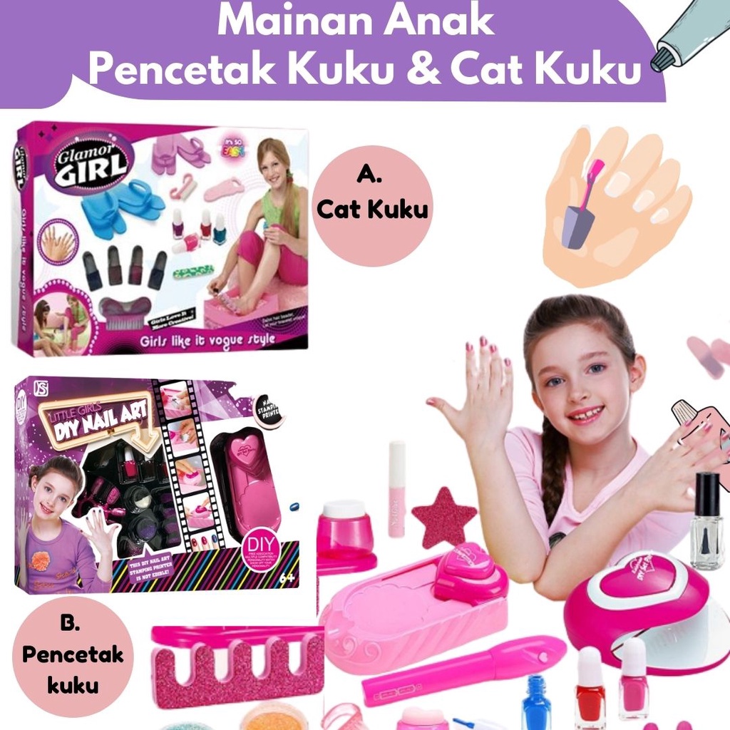 Mainan Kutek Anak Perempuan Nail Polish Nail Art Set Mainan Kutek Kuku Anak Mainan