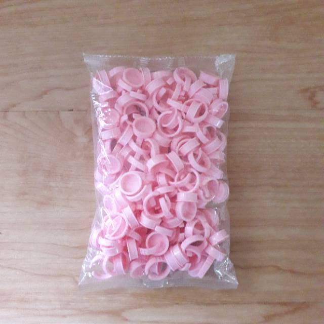 Glue ring WARNA PINK 100 pcs 50pcs 25pcs . Tempat lem untuk eyelash extensions paling murah PROMO